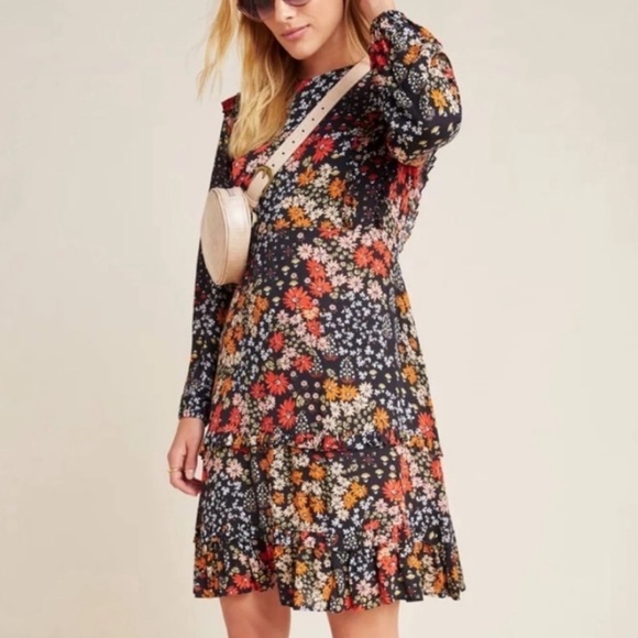 Anthropologie Dresses & Skirts - Kachel x Anthropologie Floral Ruffle Long Sleeve Dress | Size 4